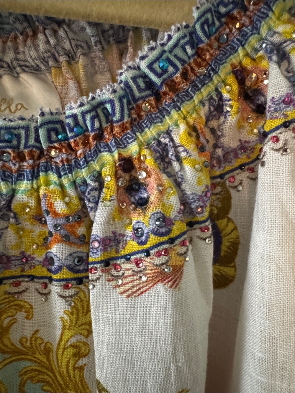 NWT Camilla Multicolor Off-Shoulder Nautical Print off the shoulder Dress - Picture 13 of 16
